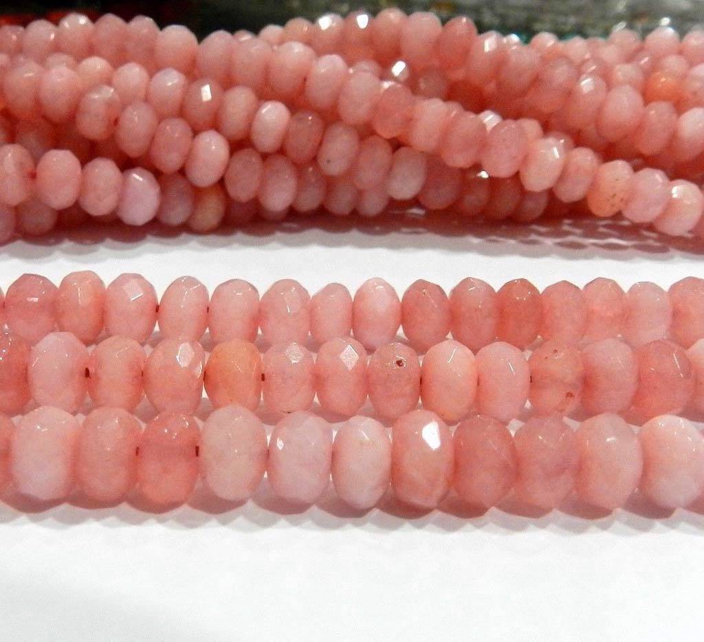 5x8mm Faceted Roundel Pink Rhodochrosite Gemstone Loose Beads 15″ Strand