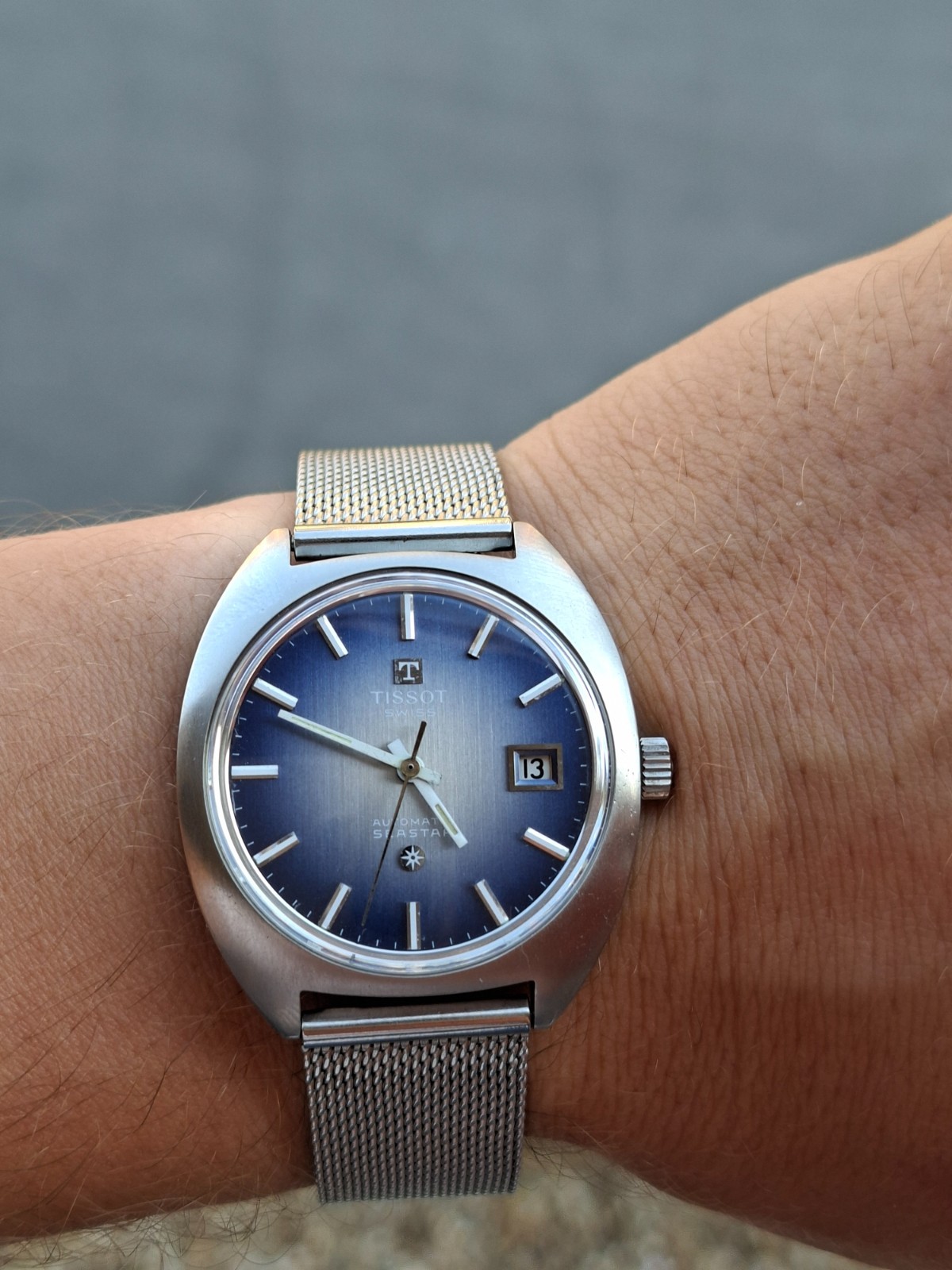 Tissot Seastar Automatic vintage watch 1972 rare blue dial