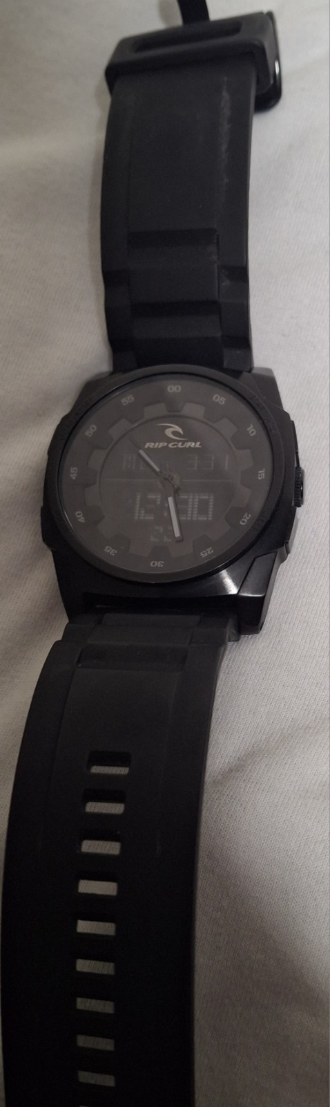 RIP CURL Core Surf Watch Analog/Digital Quartz Black Silicone Strap 100m