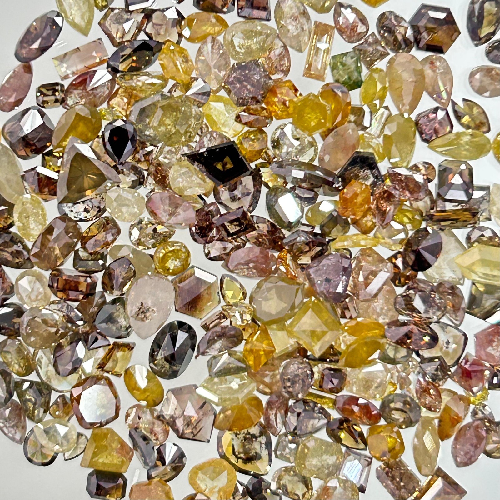 3CT+ (15 to 20 pcs) Natural Multi Color fancy shape diamond loose real mix shape