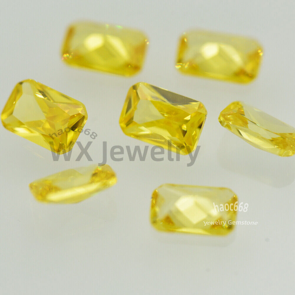 5A Multicolored 4x6mm-10x12mm Synthetic Octangle Loose Cubic Zirconia stone