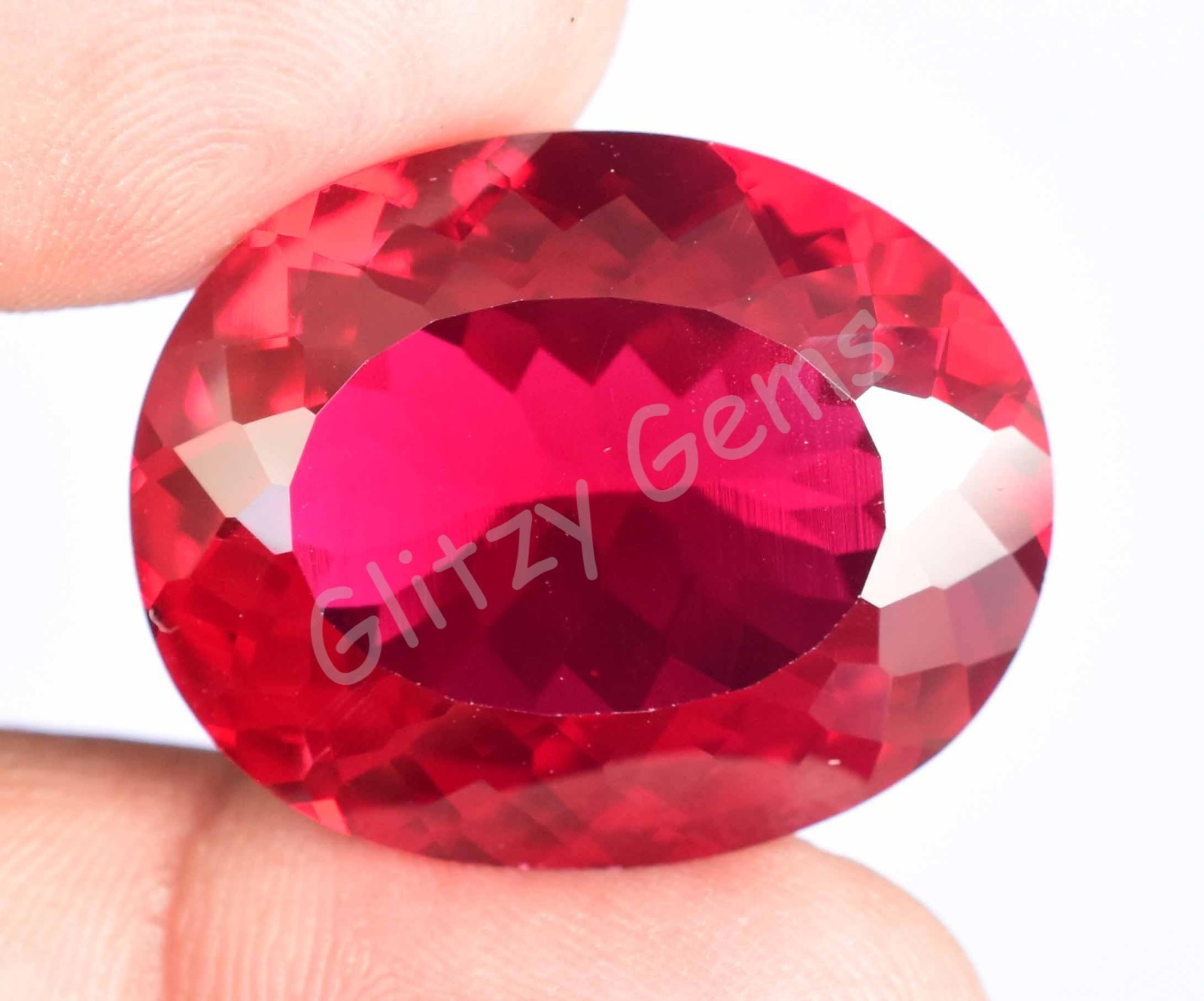 48.85 Ct Natural Blood Red Mozambique Ruby Oval CERTIFIED Loose Gemstone