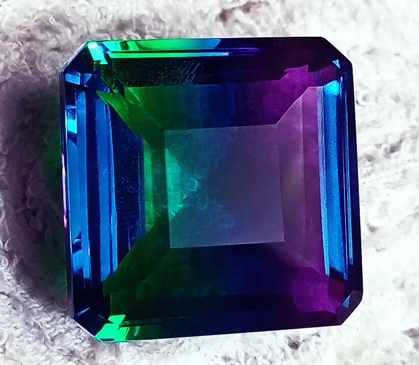 Wonderful Tourmaline Asscher Cut EGL Certified 76-77 Ct Natural Loose Gemstone