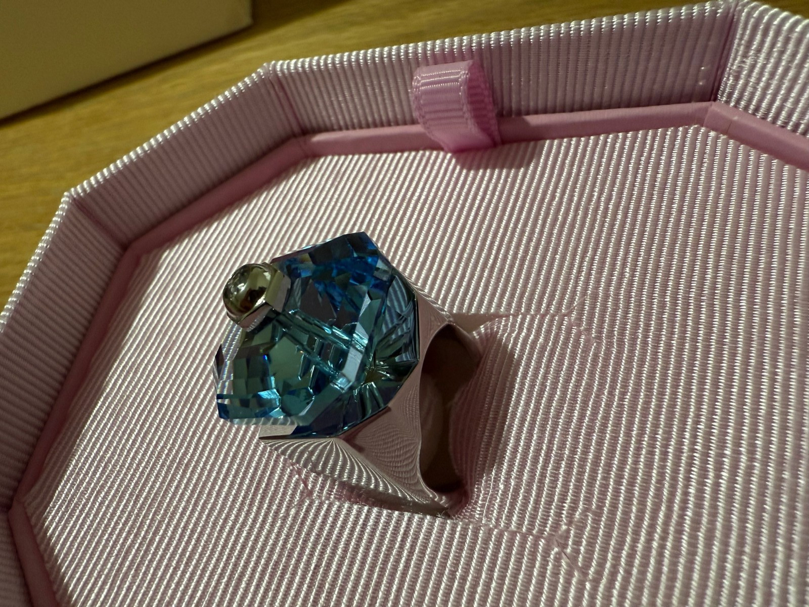 Swarovski Numina Blue Ring Rhodium Plated Ring 5620774 Size 52 NEW RRP £195