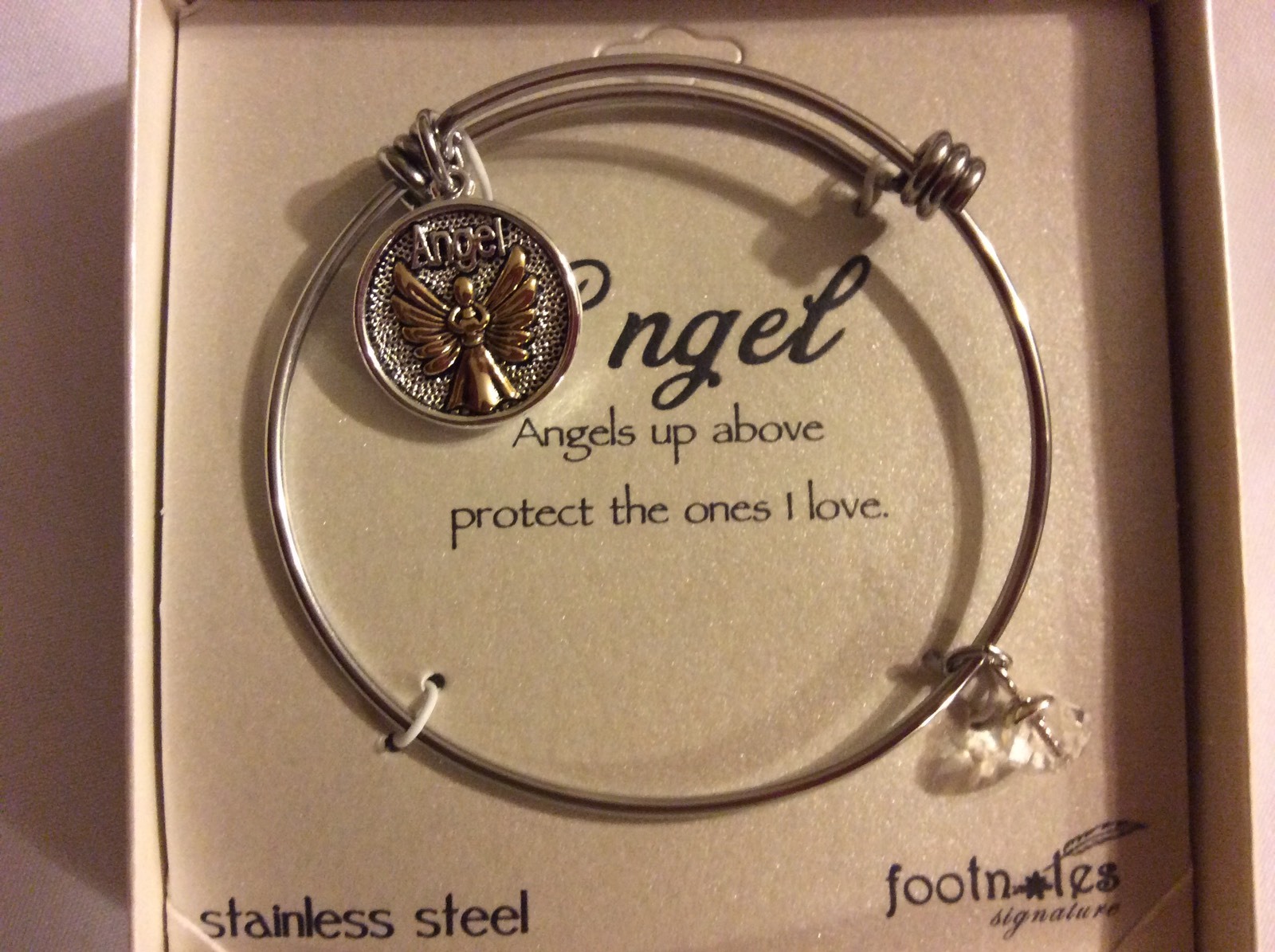 2 Nwt Stianless Steel Expandable Bracelet W/ Best Friend & Angel Message Rp $100