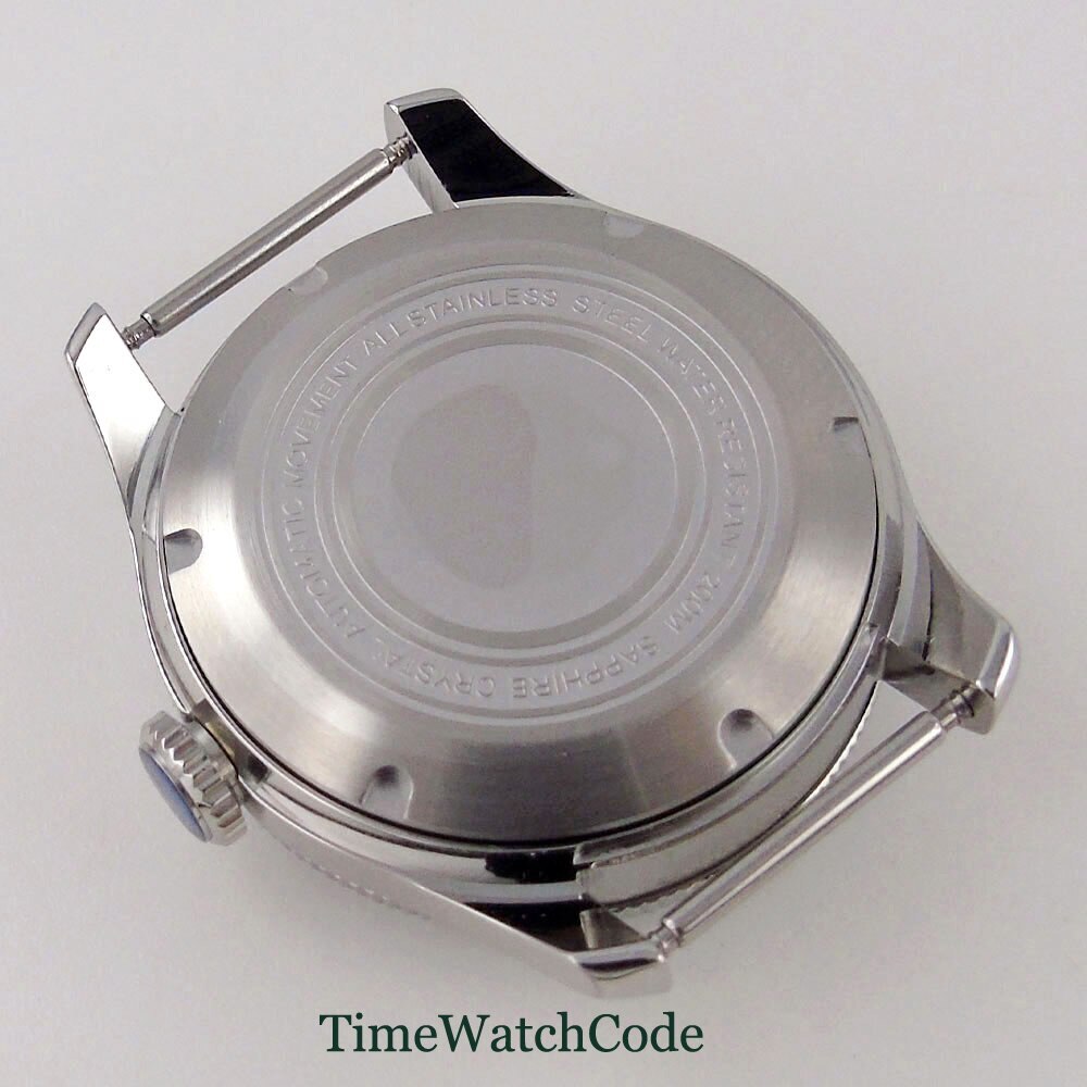 40mm Double Bow Sapphire Crystal Watch Case Fit NH35 NH36 NH38 PT5000 20ATM 316L