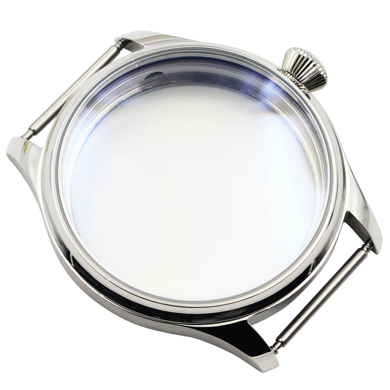 Corgeut 44mm stainless Steel Case For Seagull ST36 6497/6498 mechanical watch