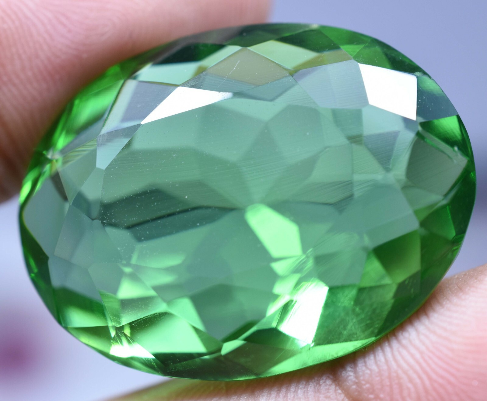 Lab Created 63.35 Ct Beautiful Rich Green Emerald GGL Certified Top Quality Gem