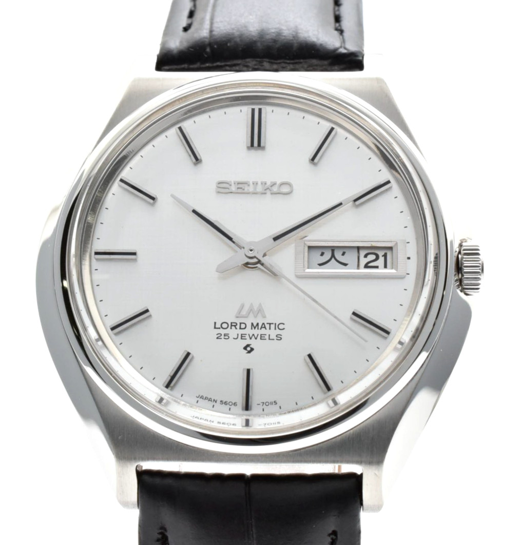 Serviced Vintage [MINT] SEIKO 5606-7010 Lord Matic Automatic Silver Dial JAPAN