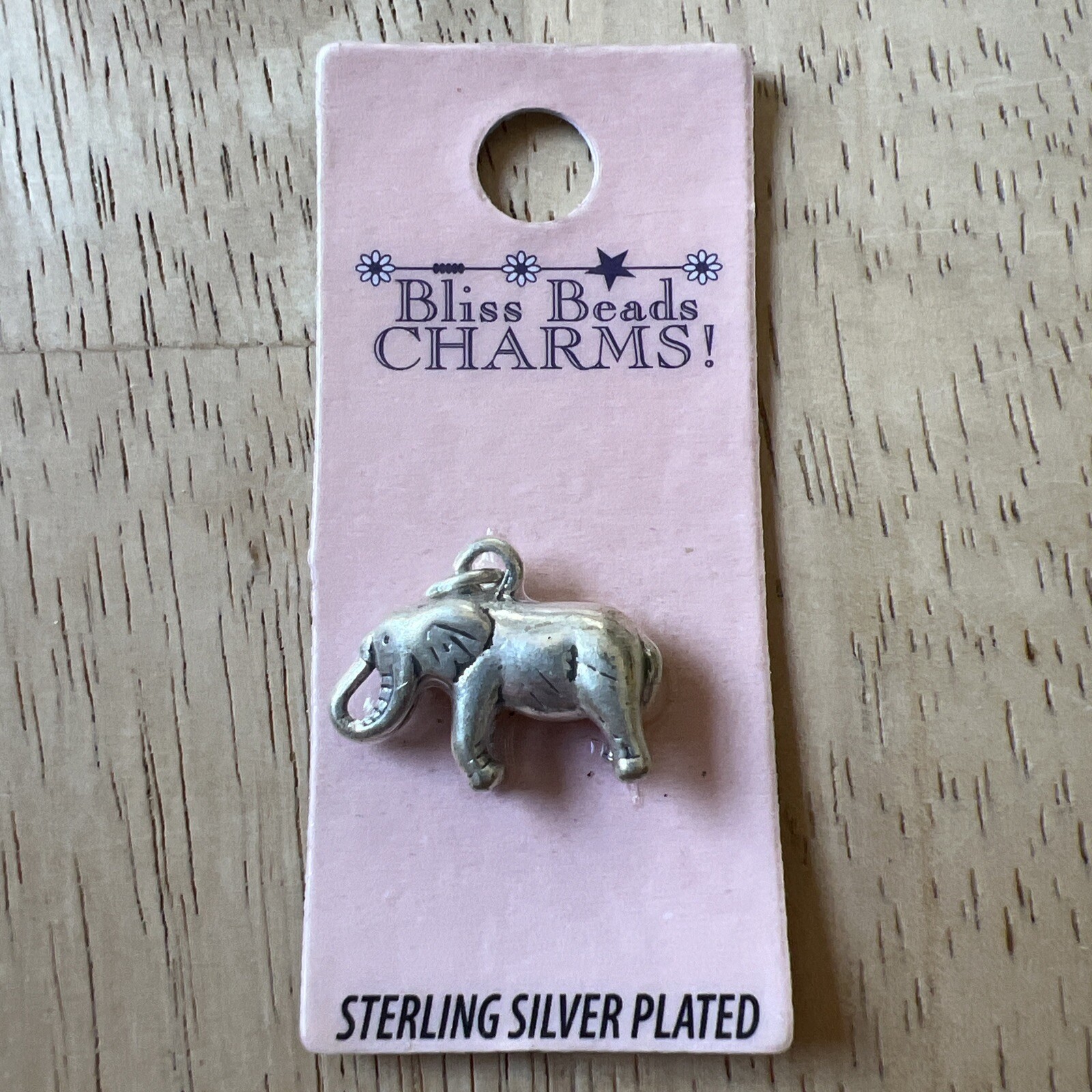 Bliss Beads Charms Elephant Sterling Silver Plated Charm