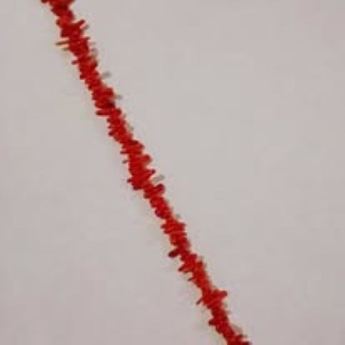 Coral bracelet with a silver clasp closure and a turquoise charm!
