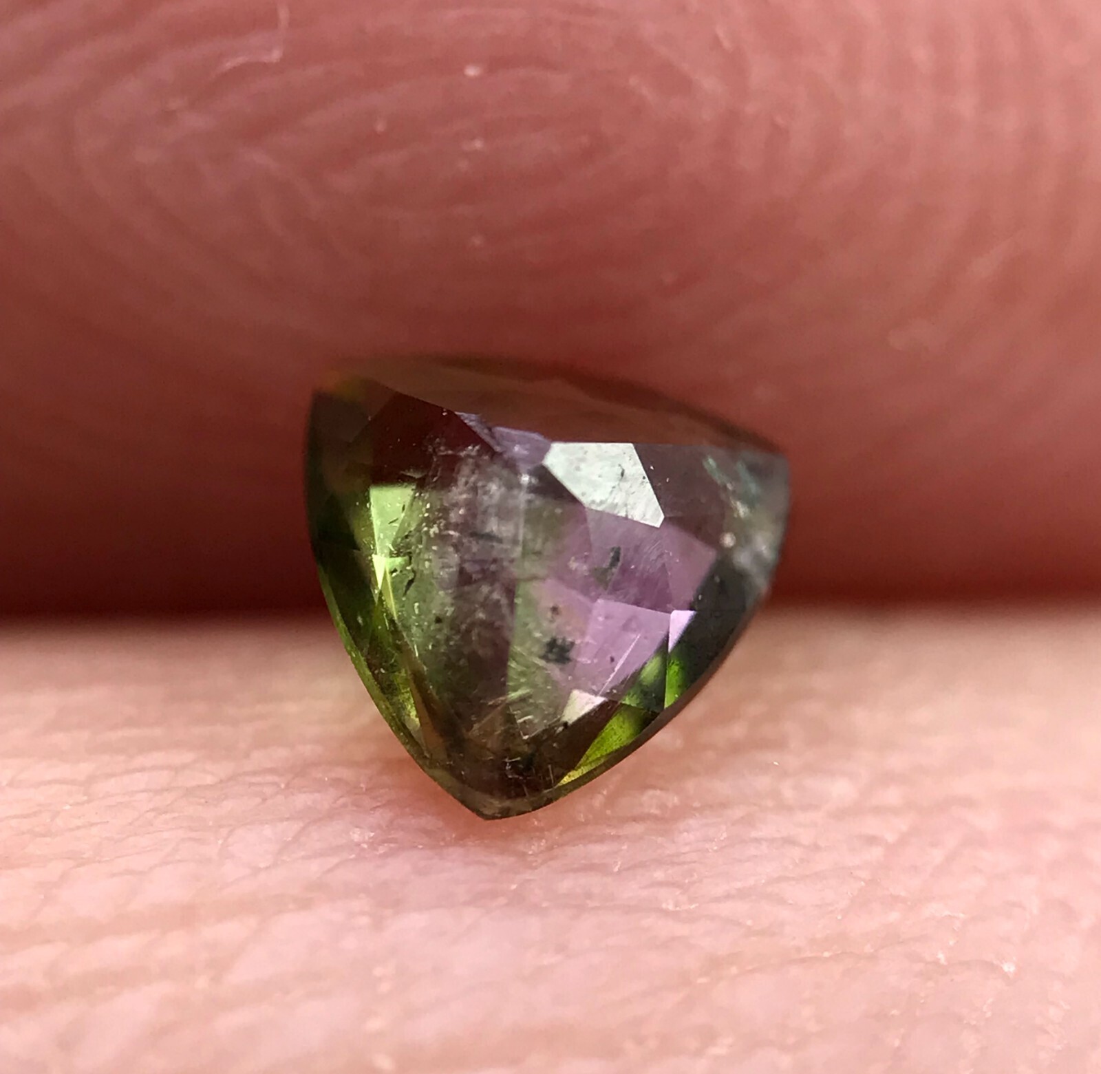 0.36 CT Axinite with Green touch cut gemstone from Pakistan
