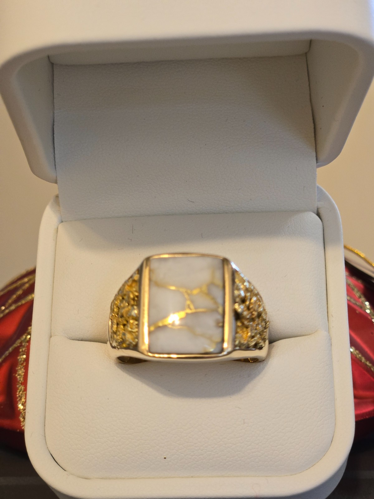 Men’s Glacier Gold and Gold Nuggets Ring