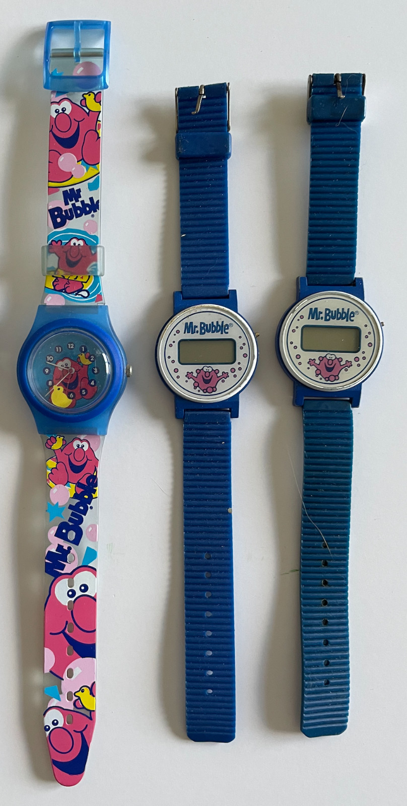 3 Mr Bubble watches (make telling time as much fun as getting dirty) – none work