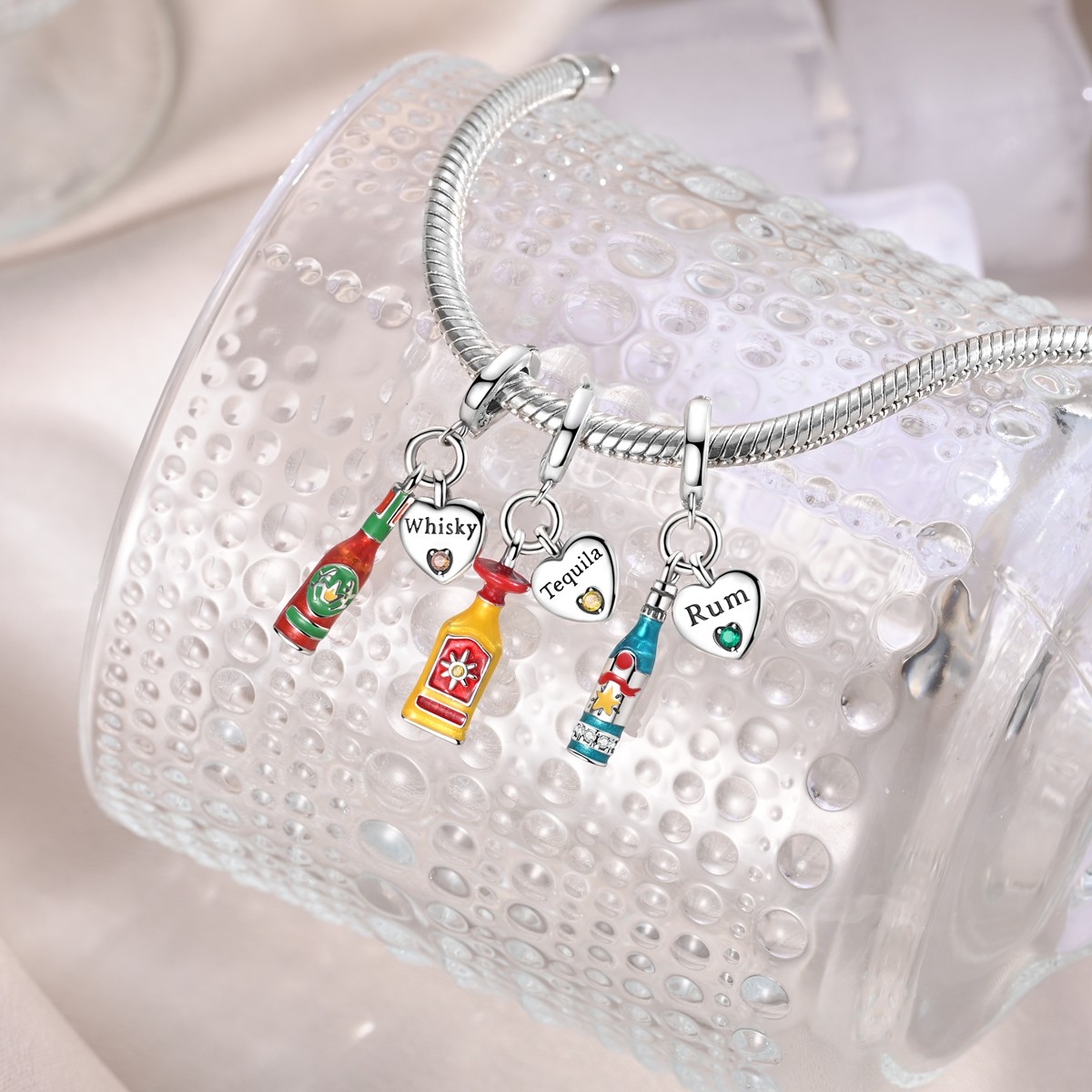 LAZA 2026 Fine 925 Sterling Silver Charm Heart Bottle Pendant fit Women Bracelet