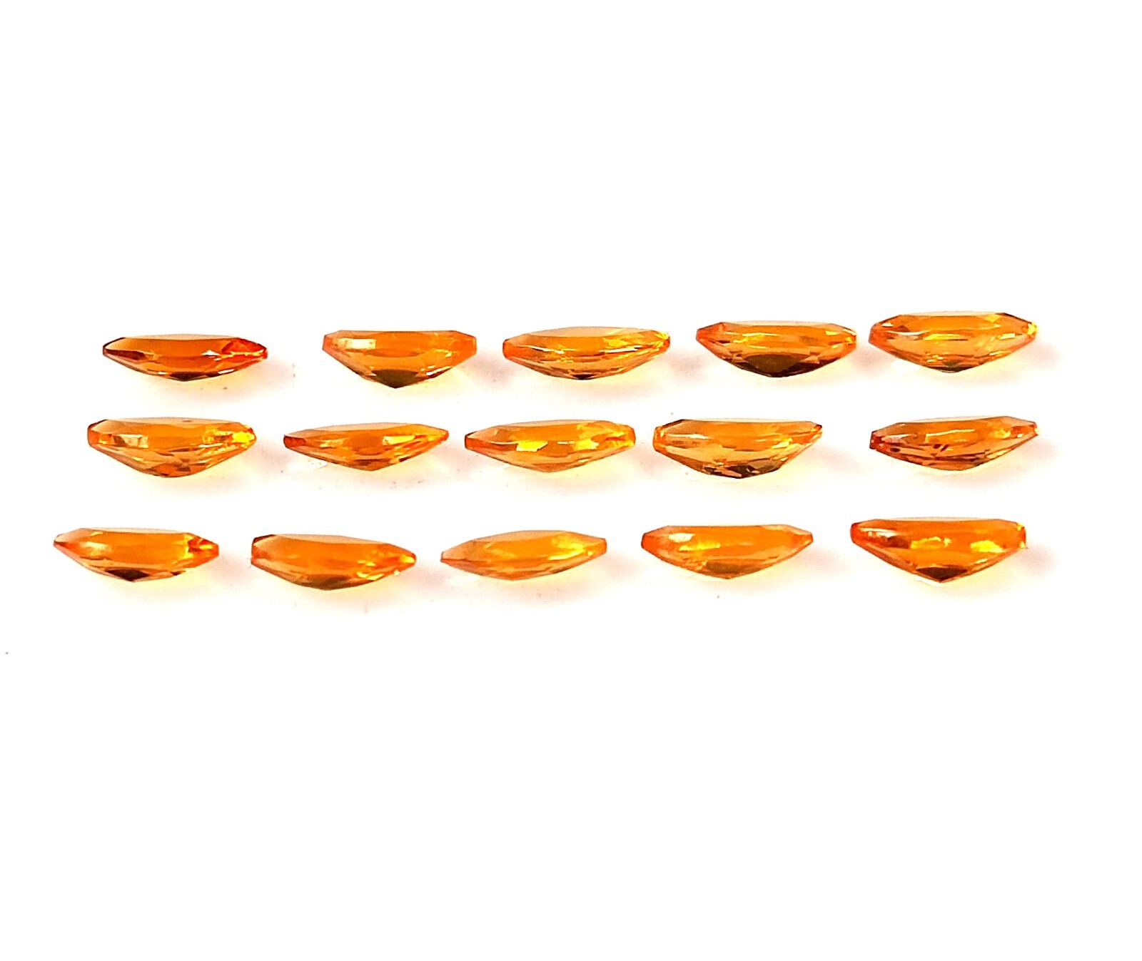 2.5X5 MM MARQUISE CUT AAA+ NATURAL MEXICAN FIRE OPAL FACETED GEMSTONE 15 PIECES