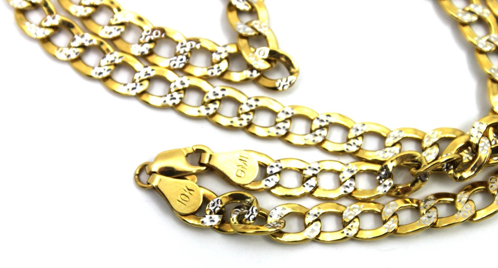 GM Curb Link Chain Necklace 5.5mm Wide 24″inch Long in 10K Real Gold