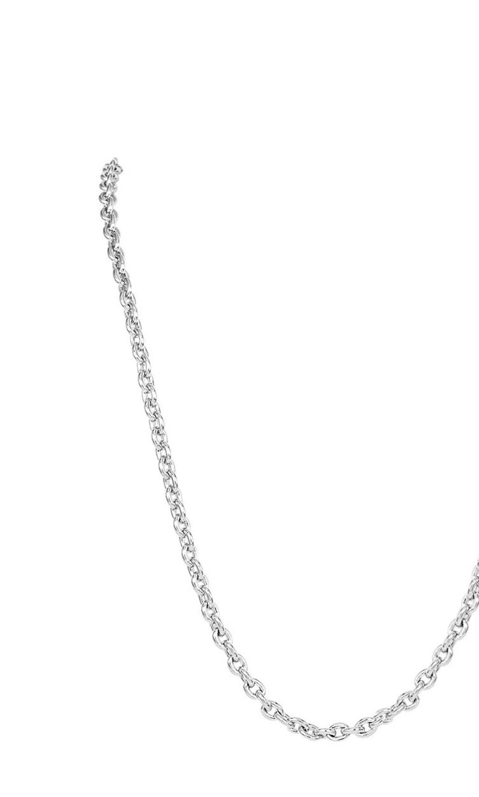 Estate 14K White Gold Resin Core Oval Link Necklace 23.9 Grams NR