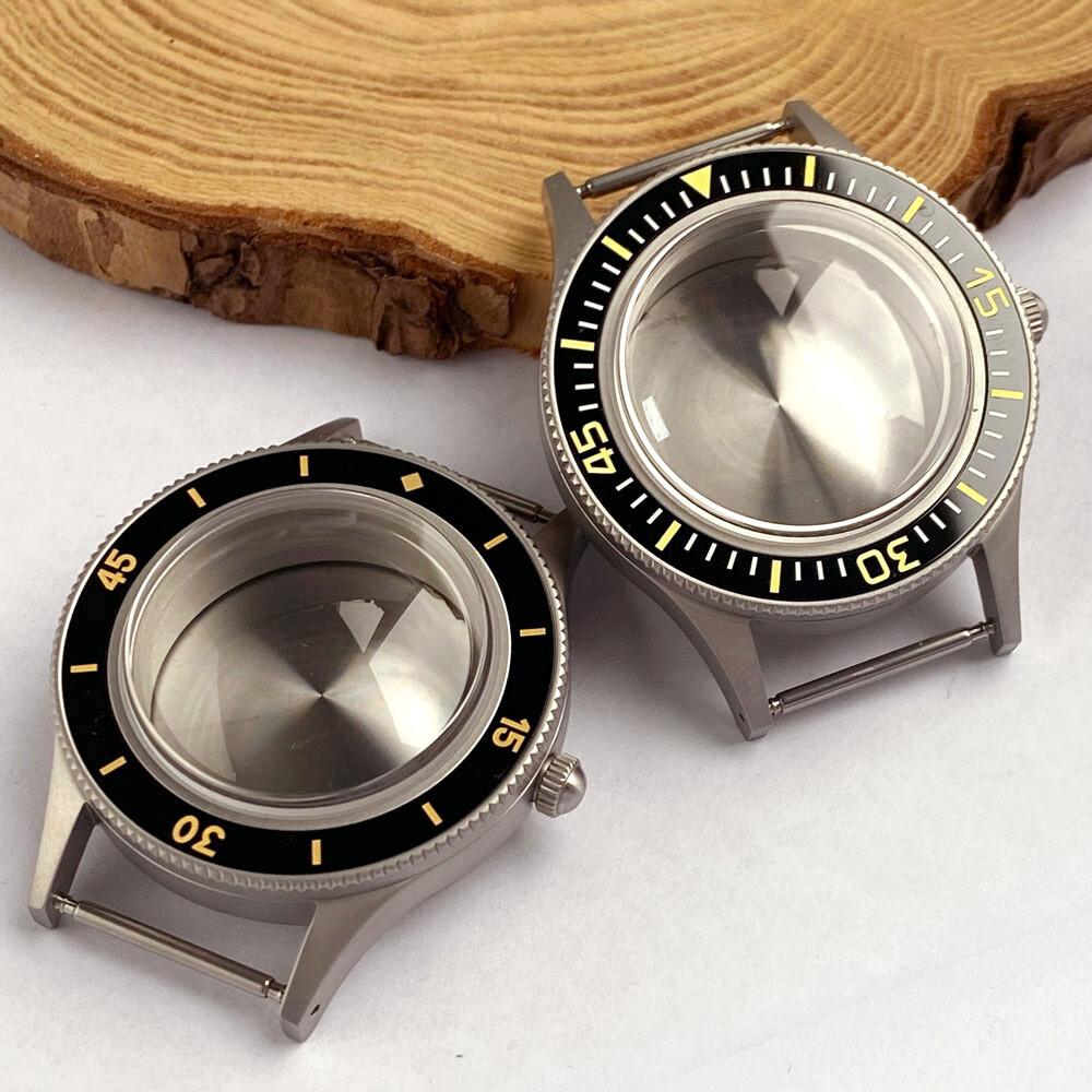 Vintage For 50-Fathoms 200M Dive Watch Case Dial Fit NH35A PT5000 Domed Sapphire