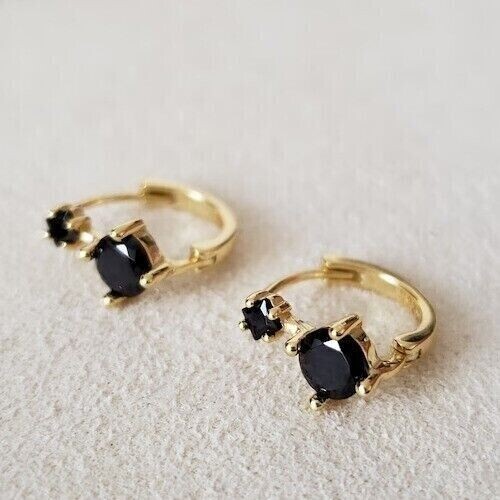 2Ct Round Lab Created Diamond Drop Dangle Earring 14K Yellow Gold Plated Silver
