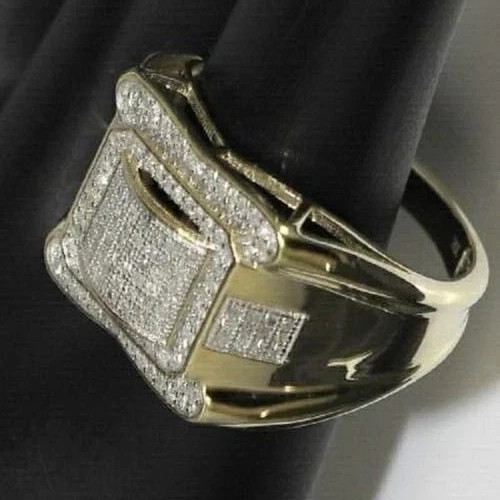 1.92Ct VVS1 Round Cut Lab-Created Diamond Men’s Anniversary 14K Gold Finish Ring