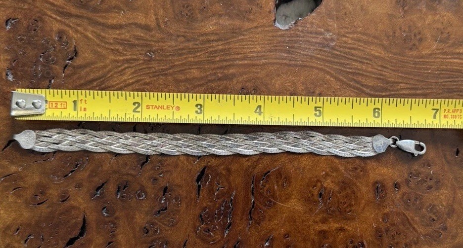 Sterling Silver 925 Lot Of 3 Bracelets Including 2 From Italy Total 14.9 Grams