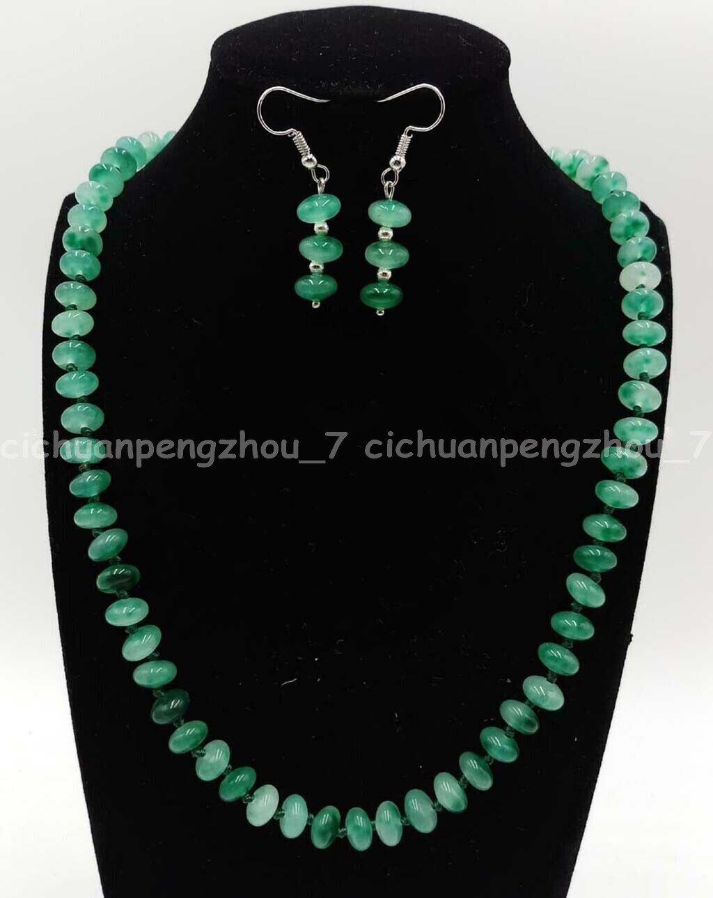 Natural 5x8mm Roundelle Multicolor Stone Beads Gemstone Necklace Earring Set AAA