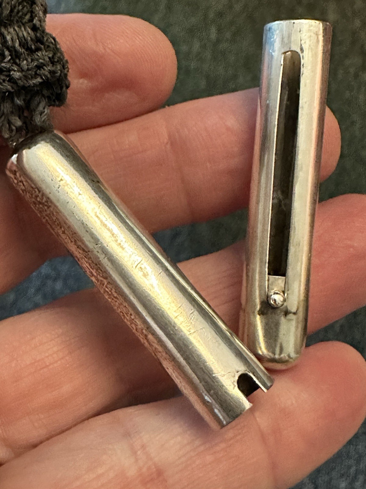 ART DECO NECKLACE WITH STERLING COMPACT/lipstick