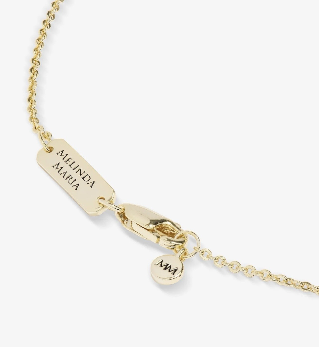 Melinda Maria Gold Necklace She’s An Icon Small Heart White Diamondettes NWOT