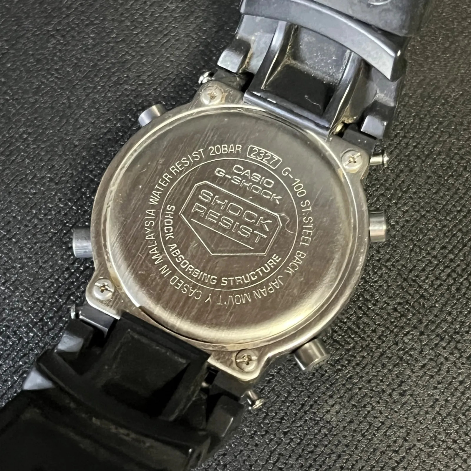 [Working Condition] CASIO G-100 G-SHOCK Analog-Digital Quartz Watch, Battery Rep