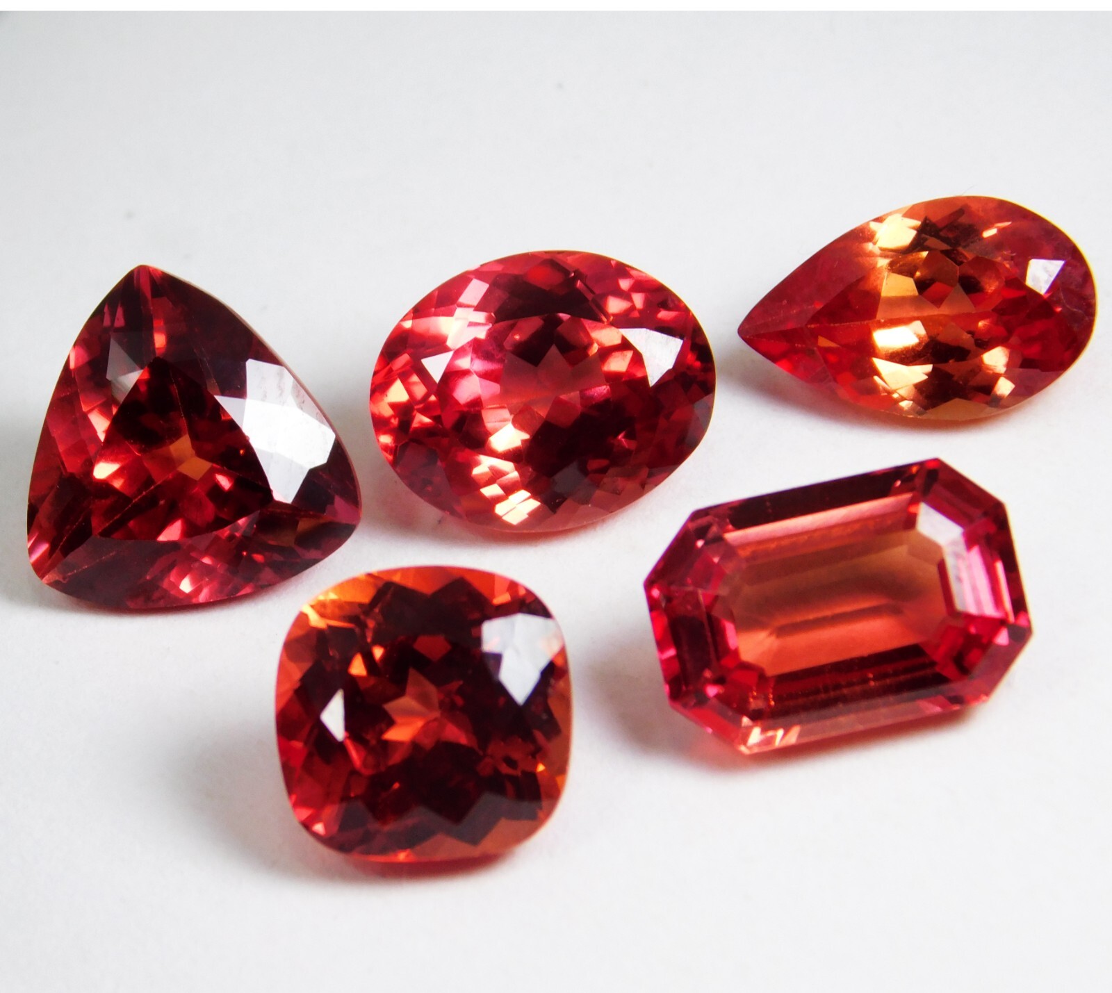Natural Orange Pink Padparadscha Sapphire 31.50 Ct Certified Mixed Gemstone Lot