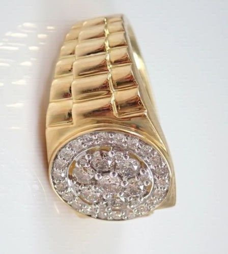 2.80Ct Round Cut Lab Created Diamond Classic Men’s Ring 14K Yellow Gold Plated