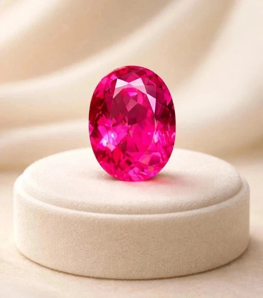 12 Ct Natural Ceylon Oval Cut Pink Sapphire Loose AAA Certified Gemstone