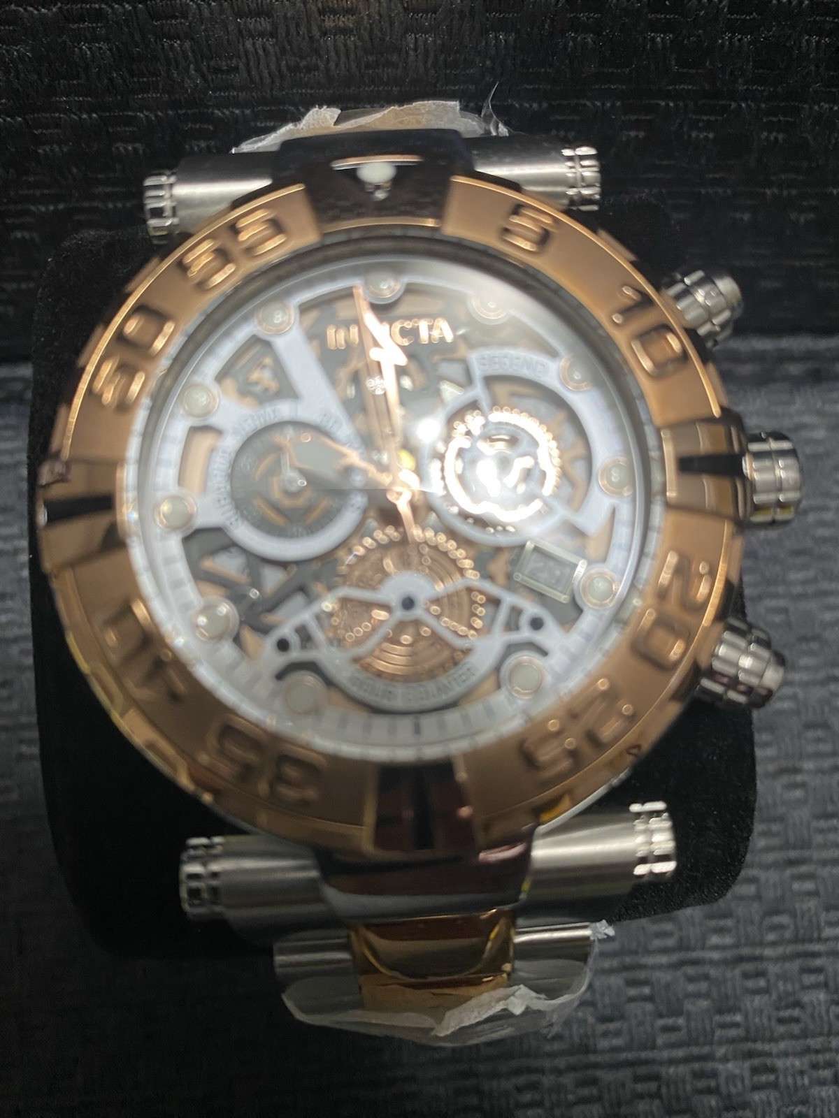 Invicta 47mm Subaqua Noma I Silver & Rose Gold Z60 Quartz LE Watch,Model#33365
