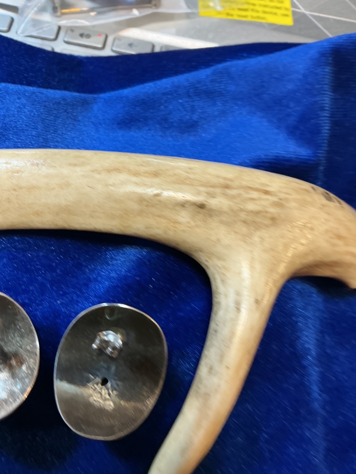 VINTAGE SOUTHWEST. N. A. STERLING DOME EARRINGS, SIGNED