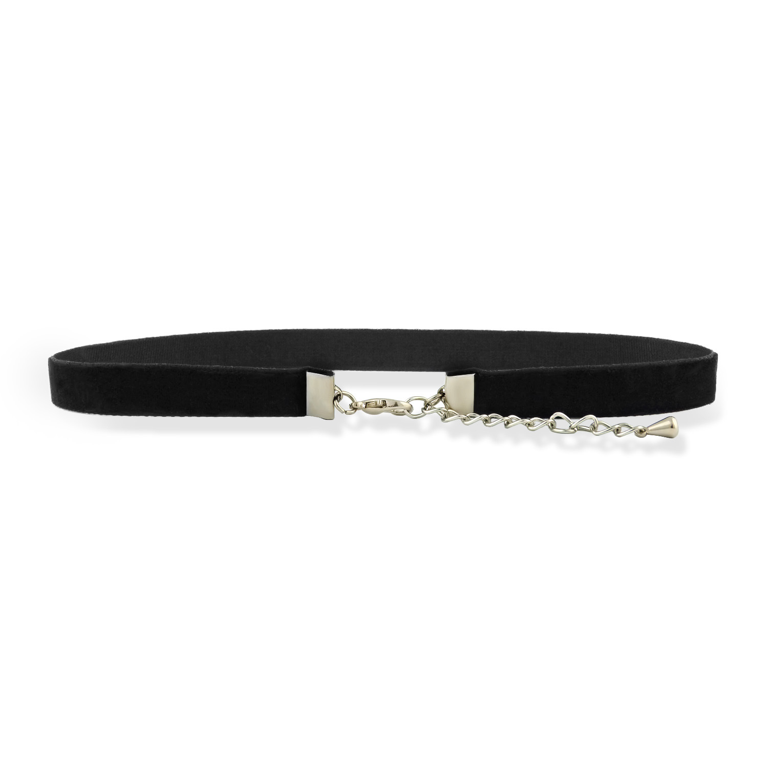 3/8″ Black Velvet Choker Necklace 9″-16.5″ XS, S, M, L, XL
