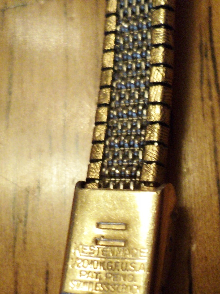 WITTNAUER 10K GOLD FILLED BY LONGINES GENEVE WATCH & BAND DIAMOND 17 JEWELS CASE
