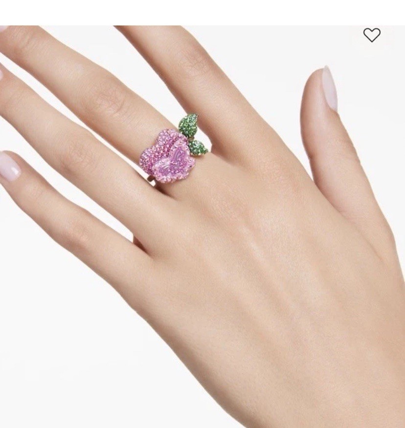Swarovski Alice Wonderland Flower 50-55 adjustable ring brand new + Gift bag💕❤️