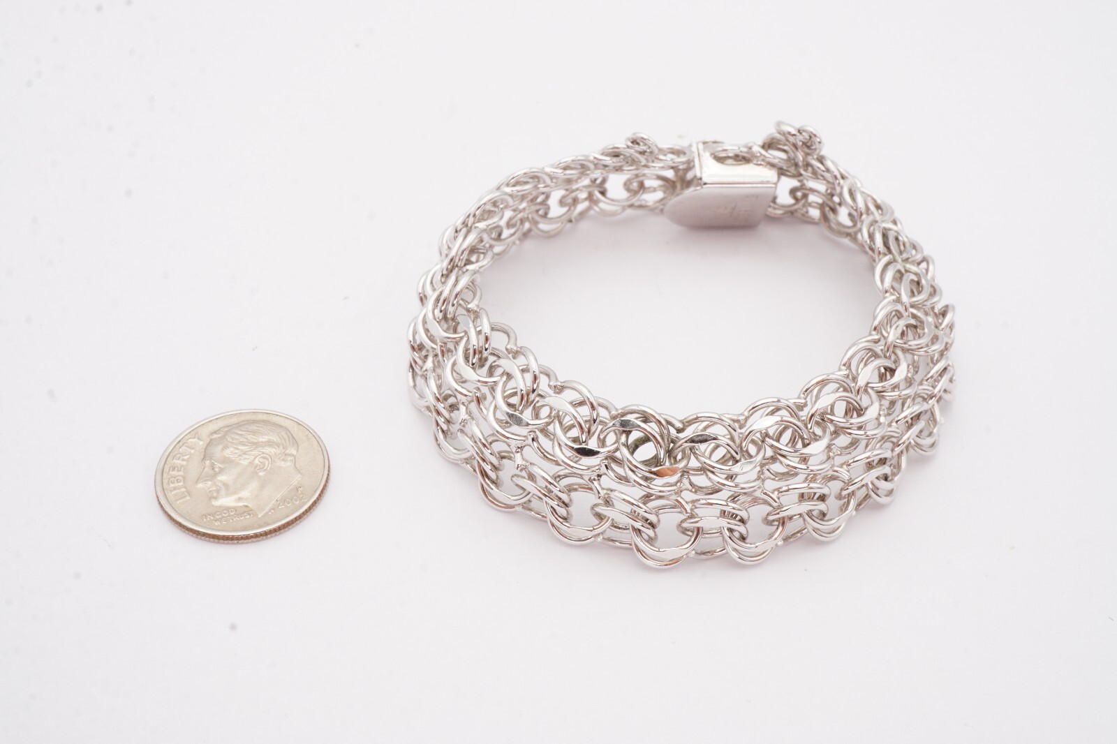 Vintage Sterling Silver 925 Charm Bracelet 7.25″ JB