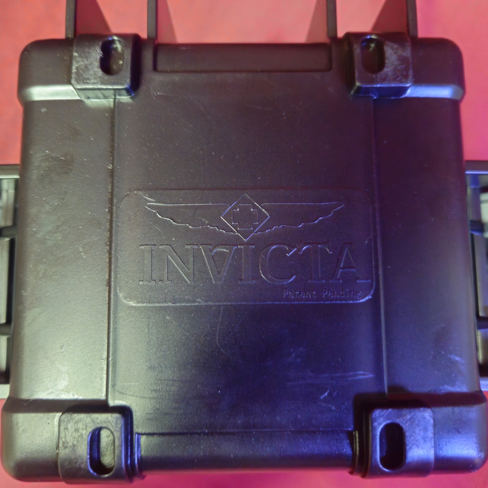 Invicta Pepsi Jubillee Watch Case – Single – Black With Gray – Yellow Lettering