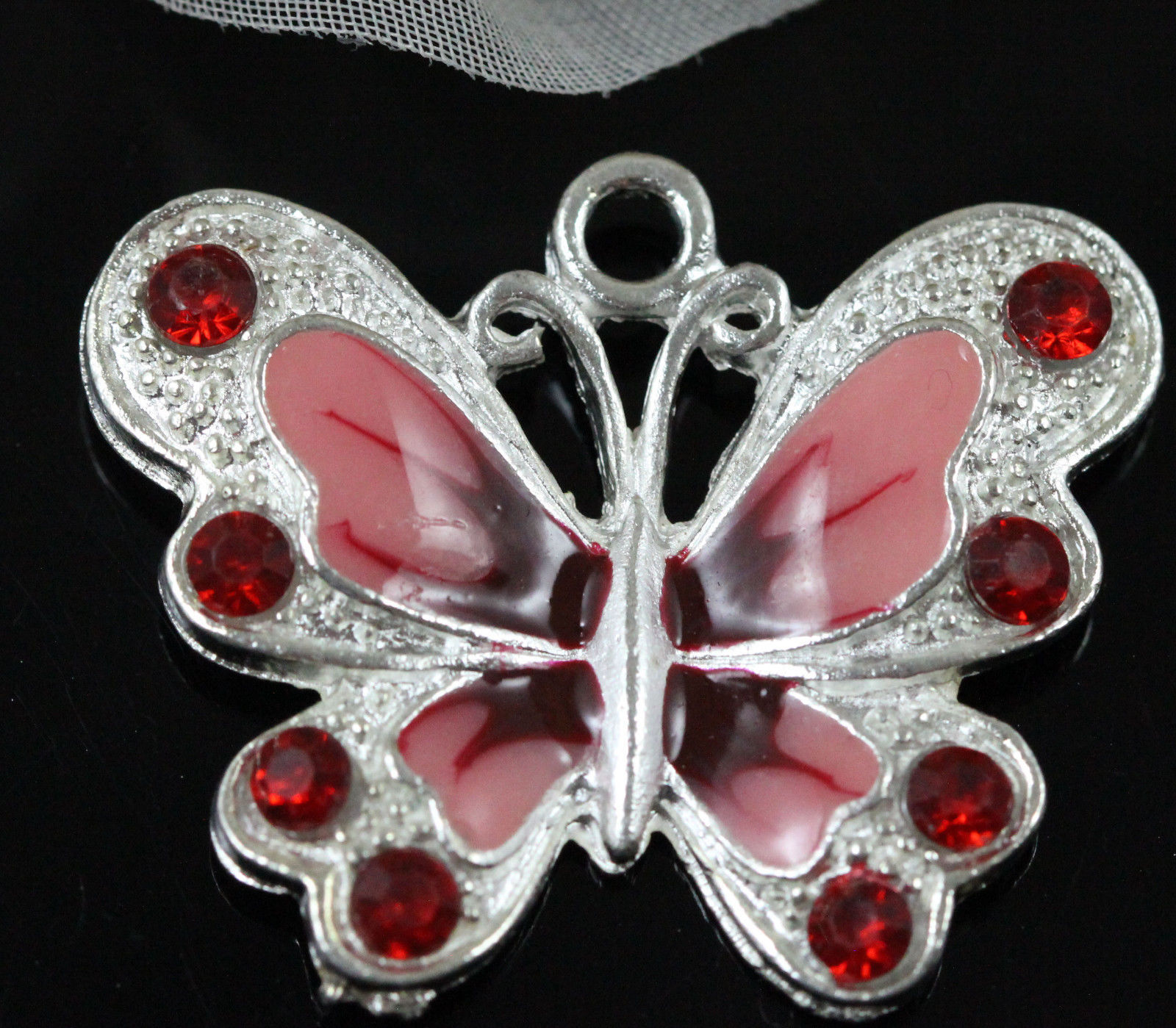 10Pcs Multicoloured Enamel Animal Butterfly Pendant Charms For Necklace 21.5MM