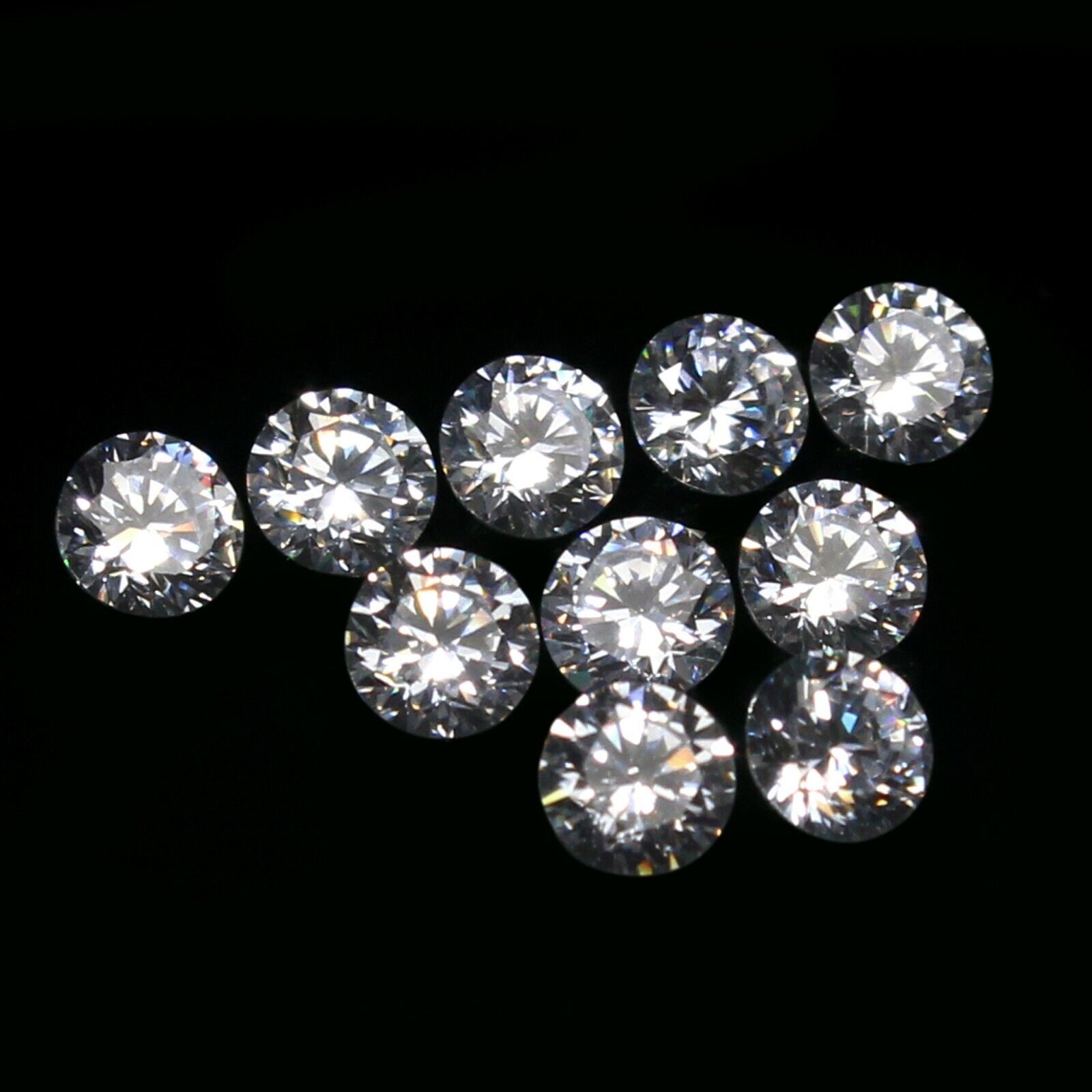 10 Pcs Lot Natural DE Color VVS1 Brilliant Cut White 4.00 MM Round Loose Diamond