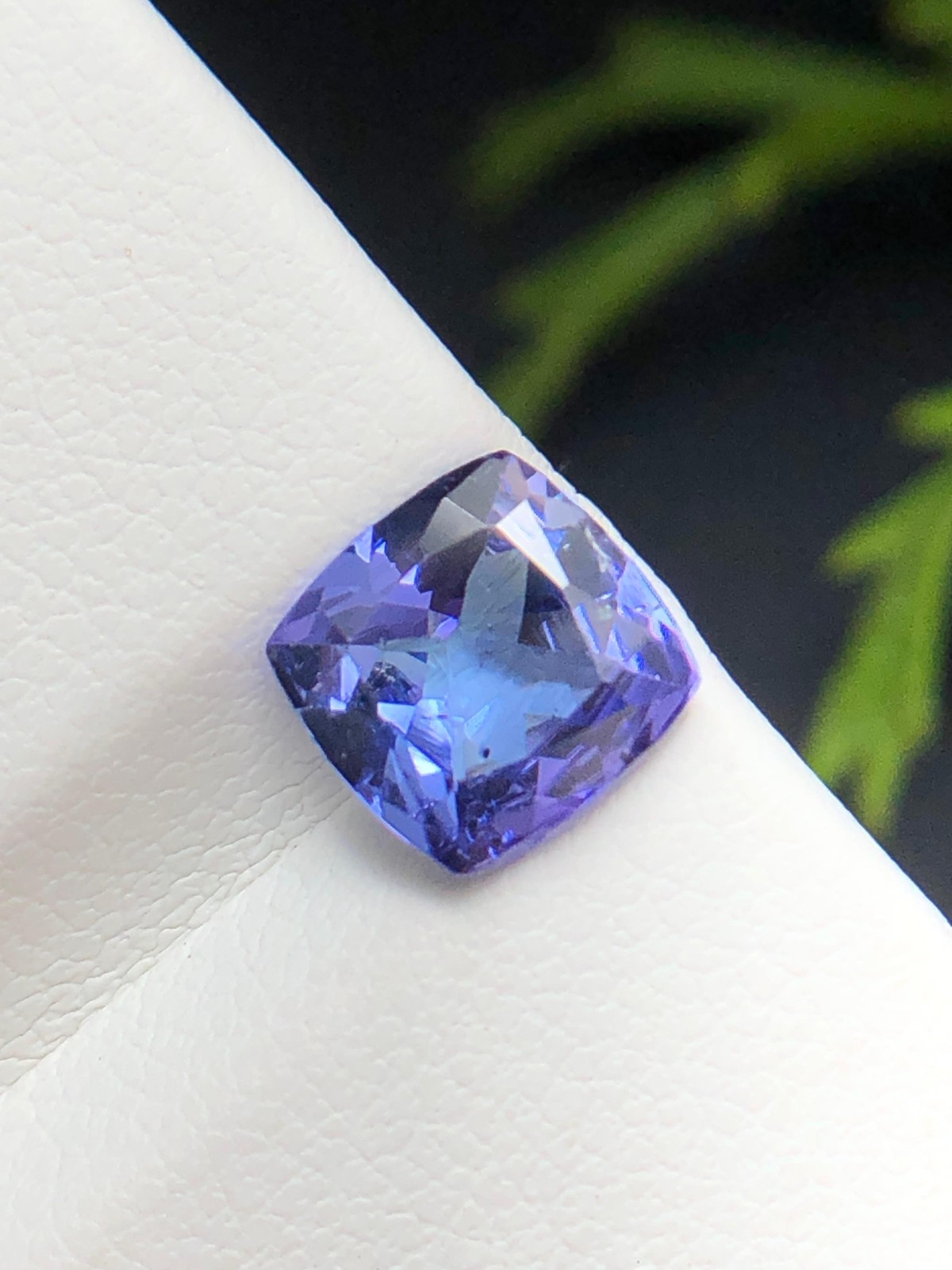 Natural Blue Purple Zoisite Tanzanite 1.25 Ct Cushion Cut Loose Gemstone