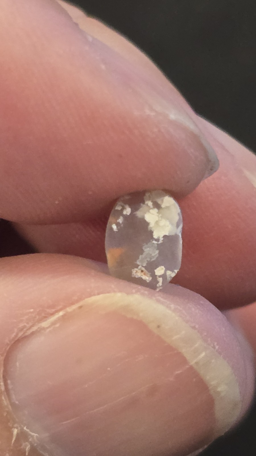 0.71 ct Natural Lightning Ridge Crystal Opal Freeform Red Orange Fire Flash Gem