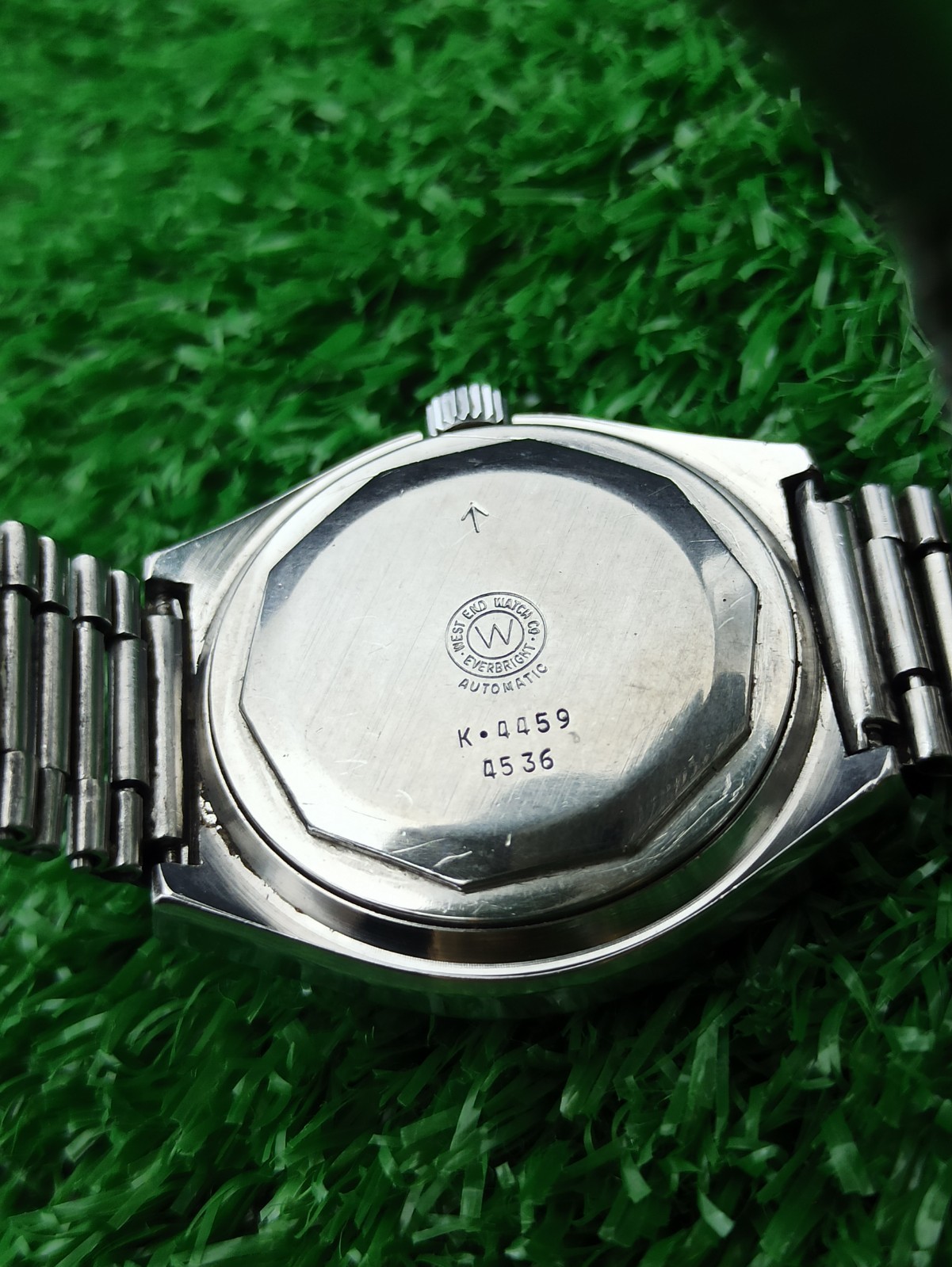 Vintage West End Watch Co Sowar Prima Automatic Swiss Mens Black Dial Watch