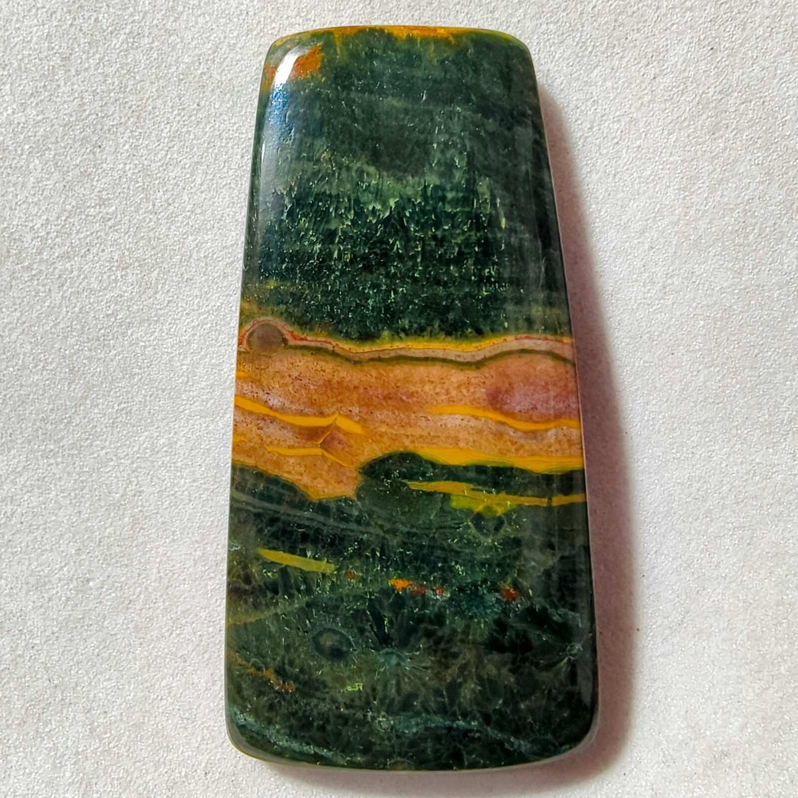 61.50 Cts Natural Ocean Jasper Cabochon Gemstone For Jewelry 44.8×22.8×6.1 MM