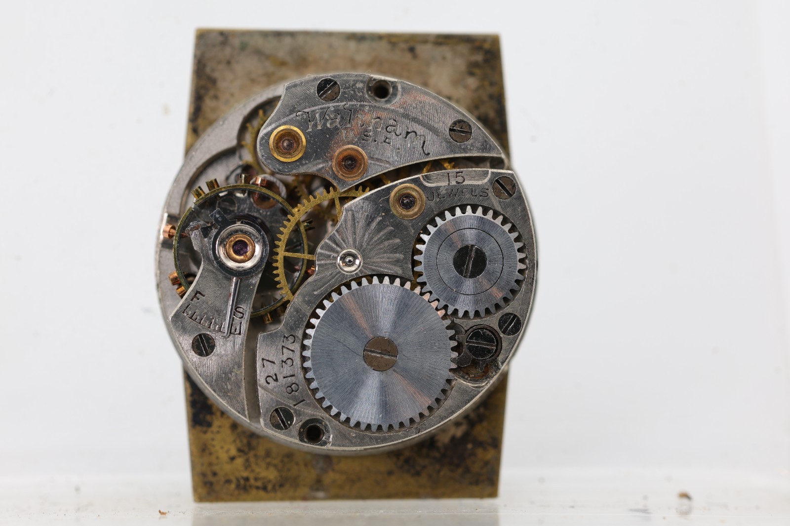 WALTHAM Gr. No. 461, 10L, 15j, 27181373 WATCH MOVEMENT, FOR REPAIR (NK)