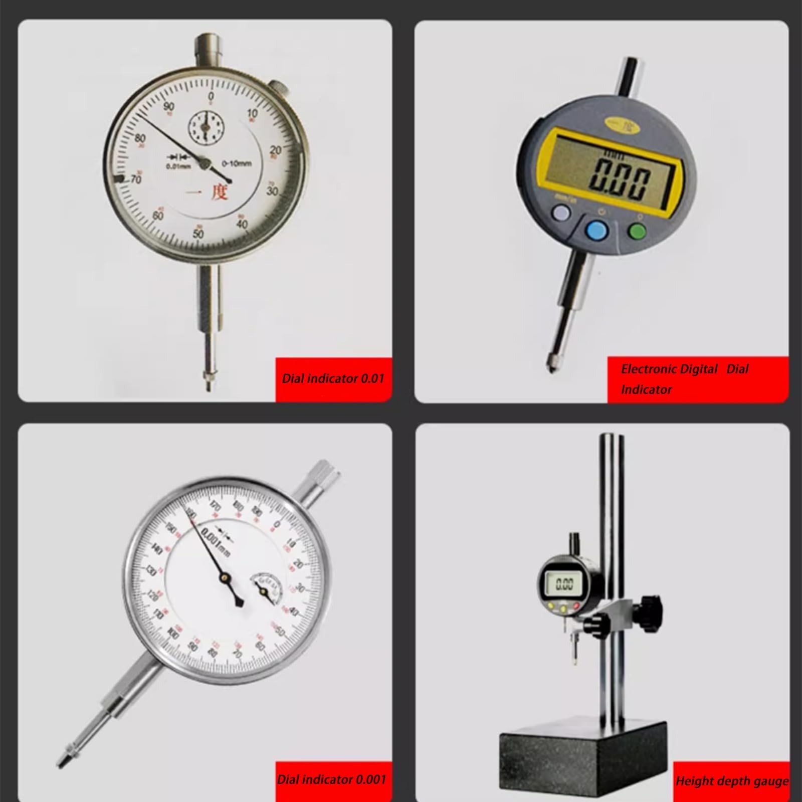 6pcs Dial Indicator Extension Stem Rod Set,30 40 60 80 100 150mm 30-150MM