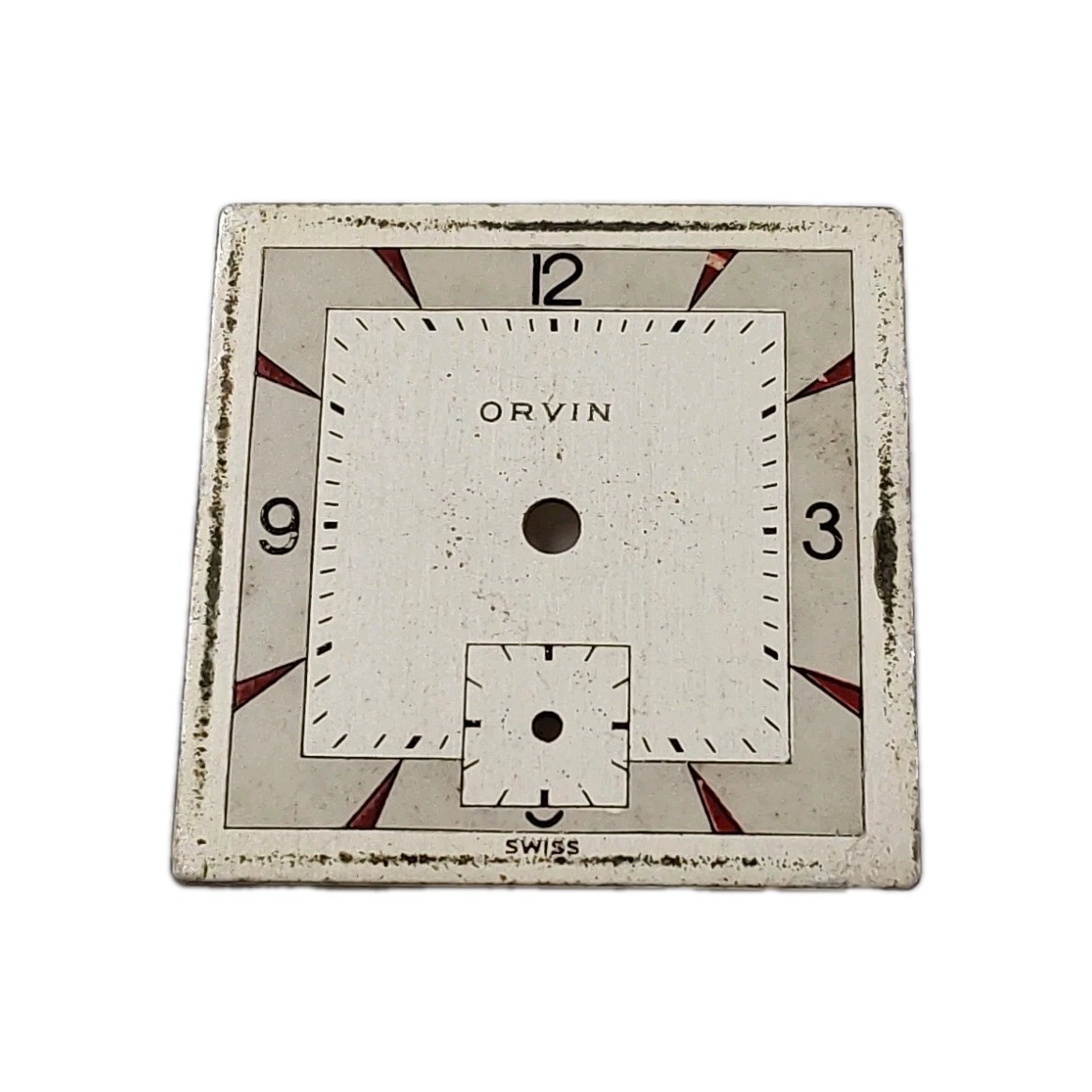 Orvin 22.5mm x 22.5mm Swiss Watch Dial Only 1846