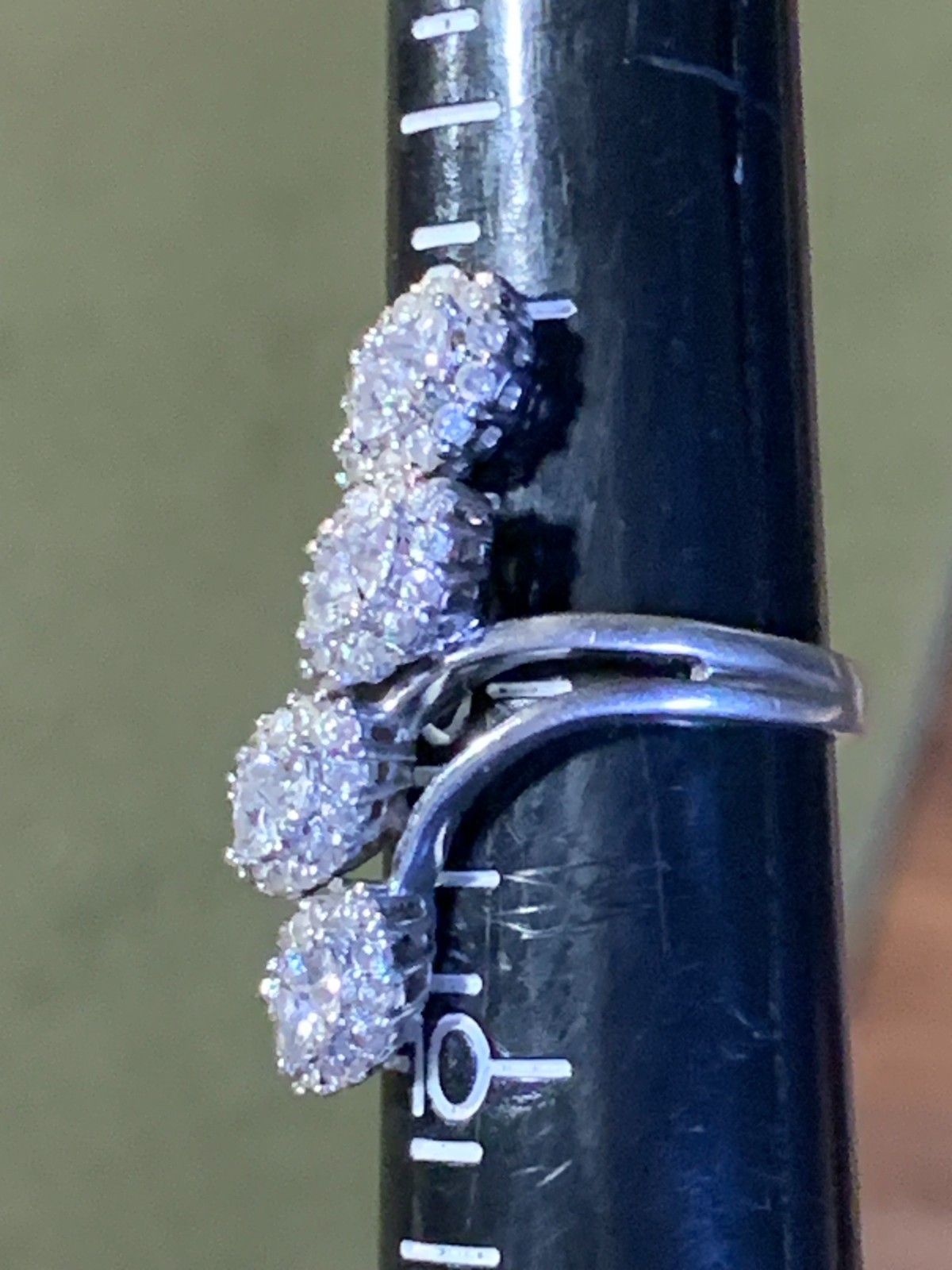 Vintage sterling silver large statement cocktail wrap ring size 9
